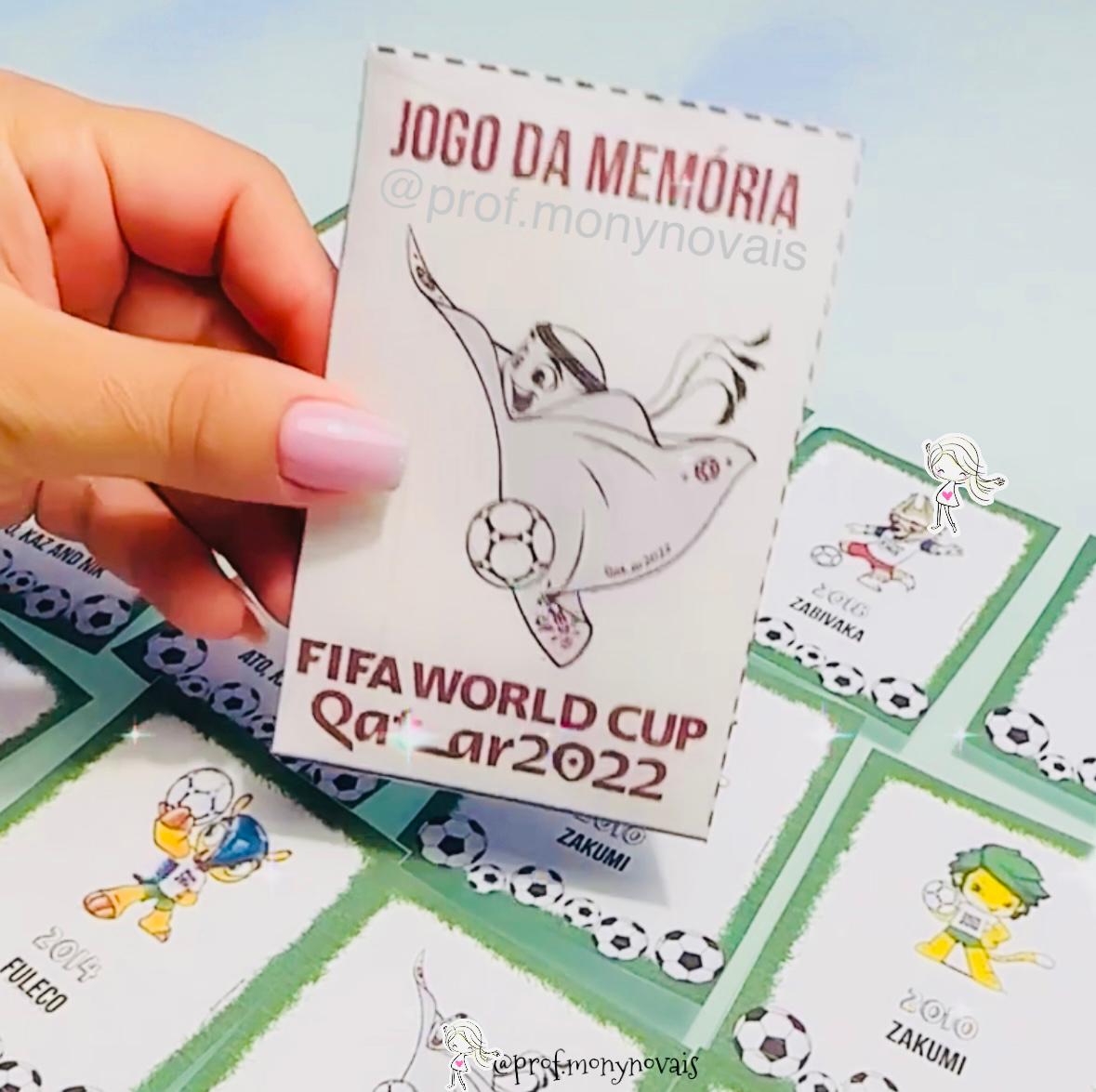 Jogo da Memória - Mascotes da copa do mundo - Educação Física