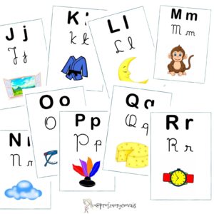 Alfabeto de parede Ilustrado-moldura simples