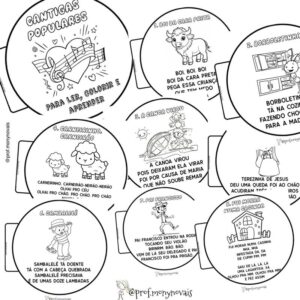 Cantigas populares- Para ler, colorir e aprender