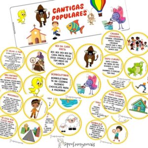 Cantigas populares na lata