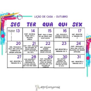 Lição de casa -Outubro 2025