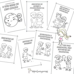 🖍️✨ O QUE CABE NO MEU MUNDO- RELEITURA PARA COLORIR✨🖍️