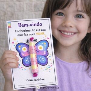 Bem-vindo- Cartão lembrancinha