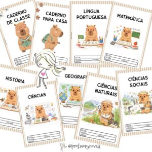 Capas de Caderno – Tema Capivara