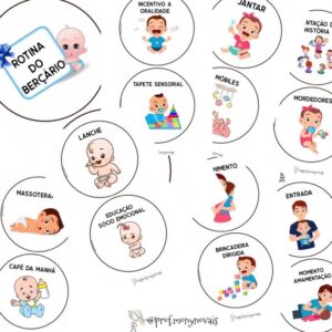 ROTINA DO BERÇÁRIO – MOLDURA CIRCULAR SIMPLES